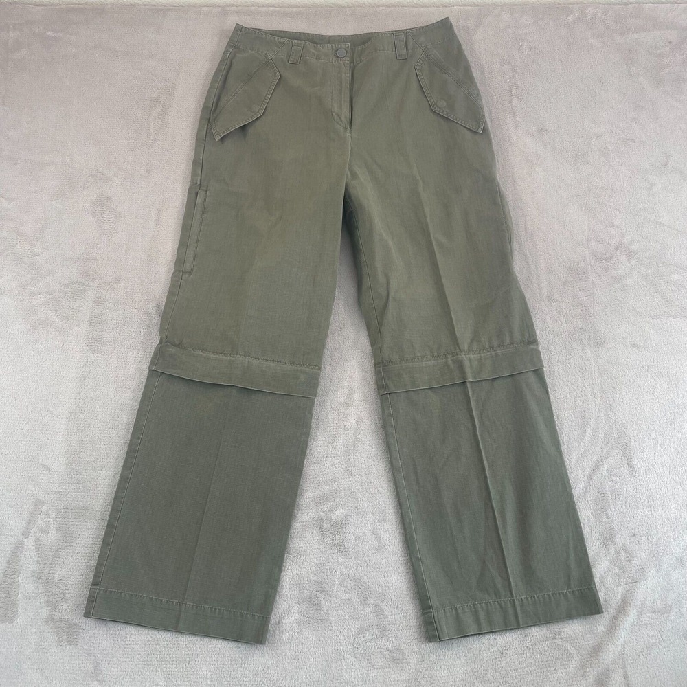 Lauren Ralph Lauren Convertible‎ Pants Women 12 Military Green Hiking RipStop